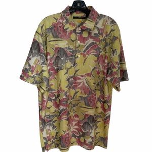 GREG NORMAN FLORAL PATTERN GOLF POLO SHIRT